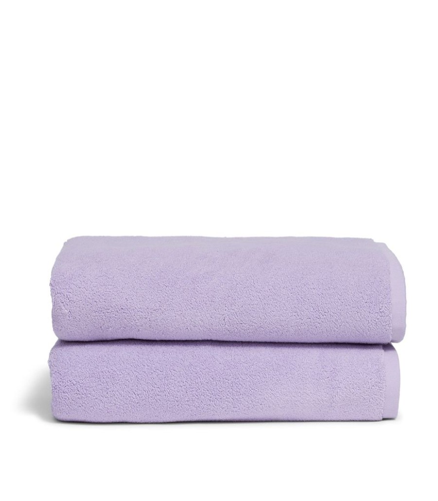 Bathroom Hommey | 2 Pack Bath Sheet Towel - Purple | Super Plush 100% Cotton Bathroom Towel 90Cm X 170Cm Lavender