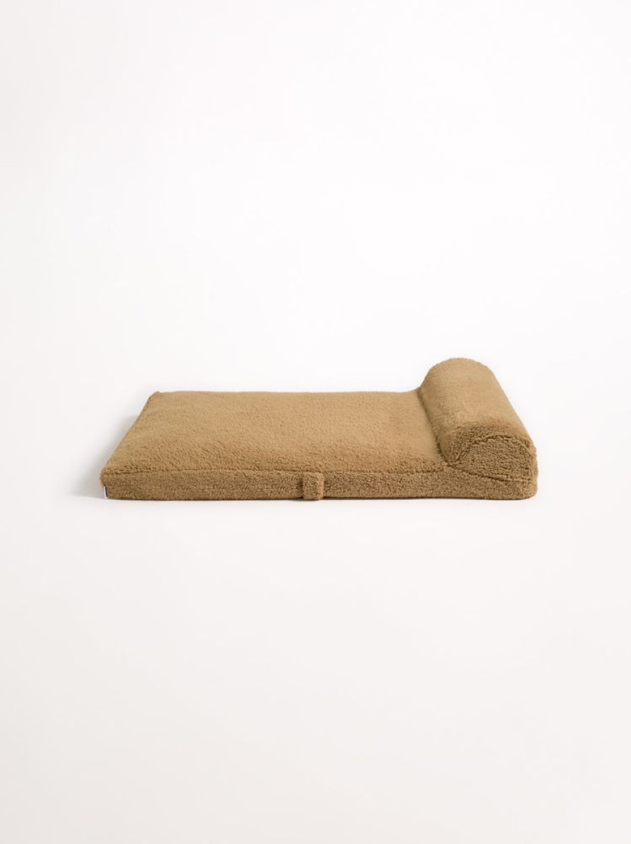 Pet Hommey | Hommey Faux Fur Dog Bed - Brown | Durable, Thick, Washable & Orthopaedic Pet Bed Tan