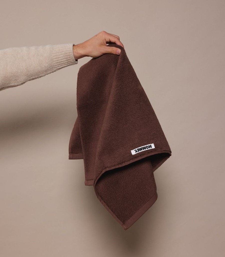 Bathroom Hommey | 2 Pack Hand Towel - Chocolate Brown | Super Plush 100% Cotton Bathroom Hand Towel 50Cm X 80Cm Cocoa