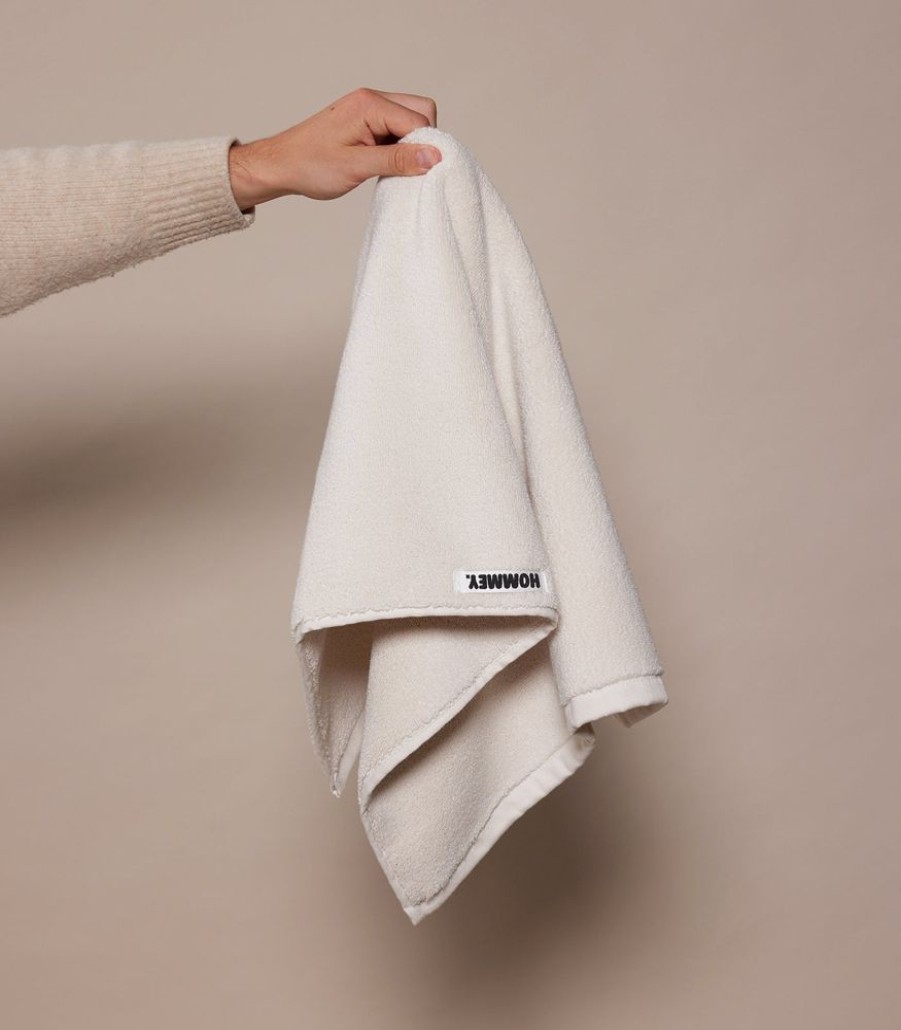 Bathroom Hommey | 2 Pack Hand Towel - White | Super Plush 100% Cotton Bathroom Hand Towel 50Cm X 80Cm Milkshake