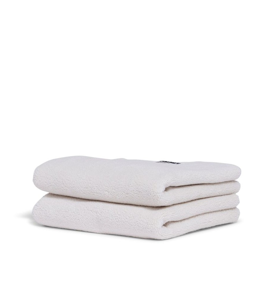 Bathroom Hommey | 2 Pack Hand Towel - White | Super Plush 100% Cotton Bathroom Hand Towel 50Cm X 80Cm Milkshake