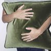 Cushions Hommey | Cushion - Big Velvet Sicilian Olive Cushion