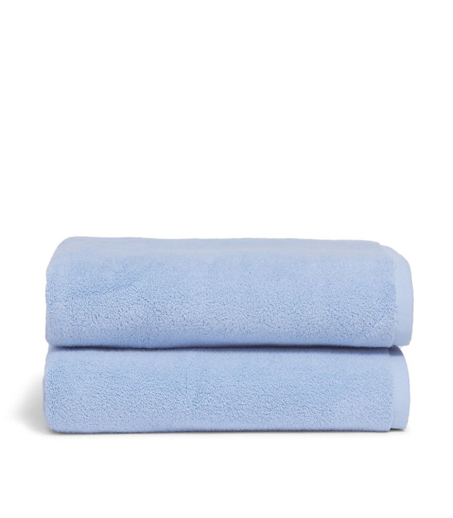 Bathroom Hommey | 2 Pack Bath Sheet Towel - Blue | Super Plush 100% Cotton Bathroom Towel 90Cm X 170Cm Sky