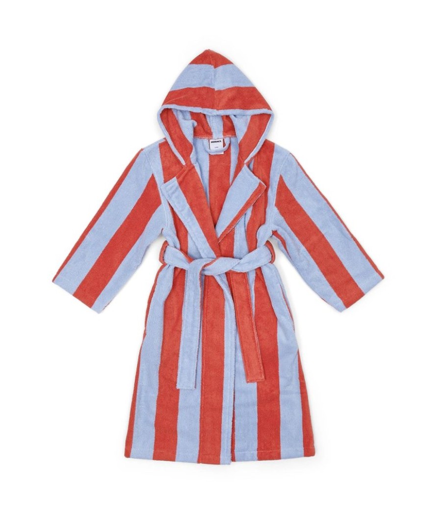 Robes Hommey | Kids Robes | Blue And Red Cotton Hommey Kids Robes | Hommey Picnic Stripes