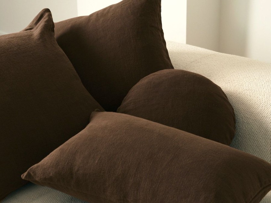 Cushions Hommey | Cushion - Essential Linen Chocolate (Cover Only)