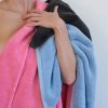 Bathroom Hommey | 2 Pack Bath Sheet Towel - Hot Pink | Super Plush 100% Cotton Bathroom Towel 90Cm X 170Cm Bubblegum