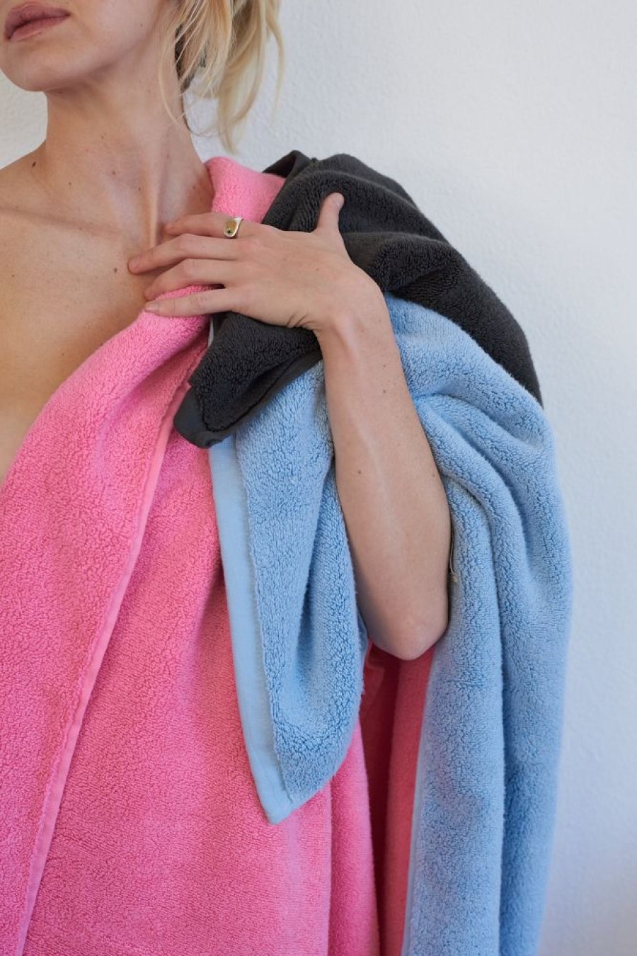 Bathroom Hommey | 2 Pack Bath Sheet Towel - Hot Pink | Super Plush 100% Cotton Bathroom Towel 90Cm X 170Cm Bubblegum