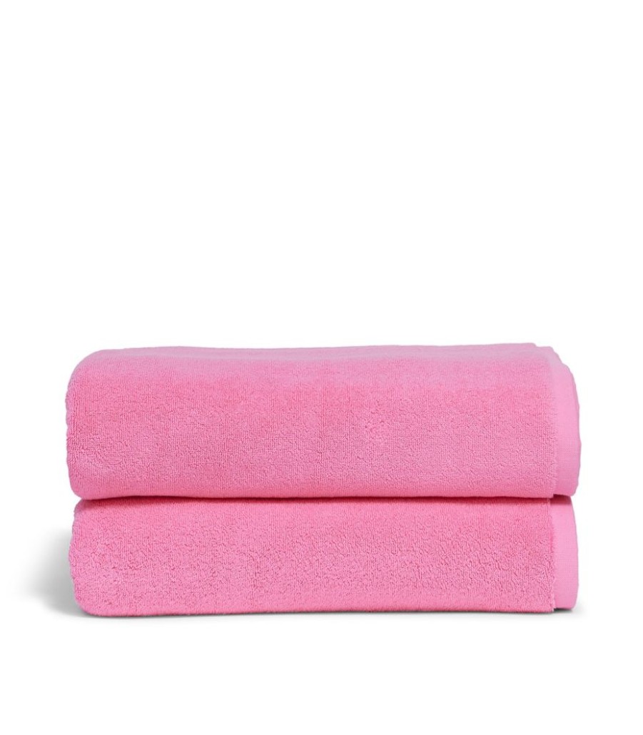 Bathroom Hommey | 2 Pack Bath Sheet Towel - Hot Pink | Super Plush 100% Cotton Bathroom Towel 90Cm X 170Cm Bubblegum