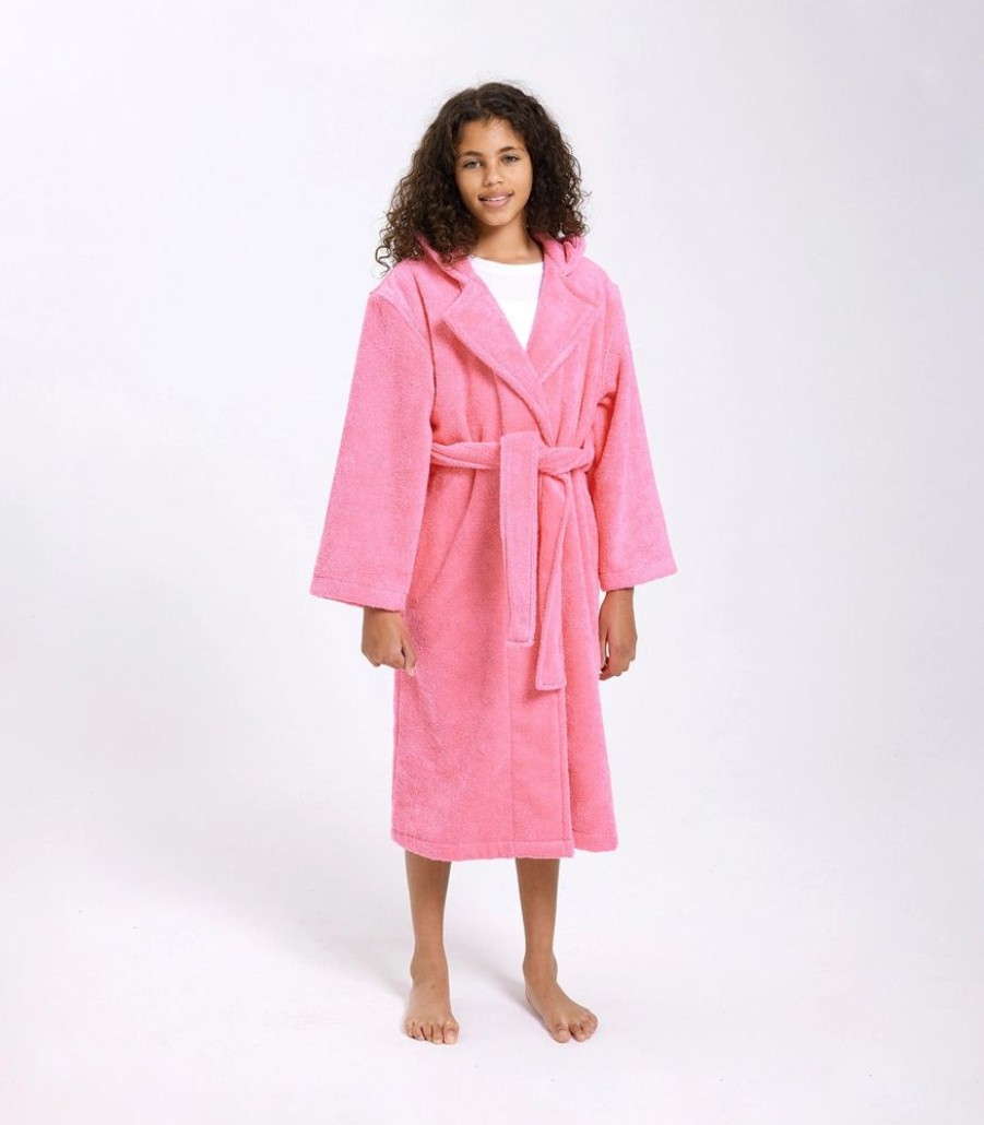 Robes Hommey | Kids Robes - Pink | Pink Cotton Hommey Kids Dressing Gown | Hommey Bubblegum