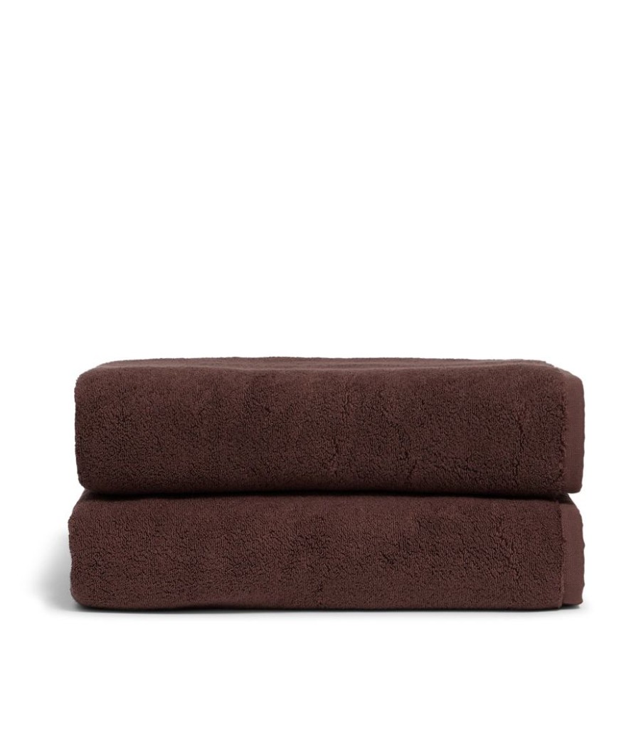 Bathroom Hommey | 2 Pack Bath Towel - Chocolate Brown | Super Plush 100% Cotton Bathroom Towel 70Cm X 140Cm Cocoa