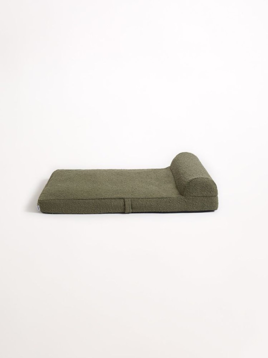 Pet Hommey | Hommey Boucle Dog Bed - Green | Durable, Thick, Washable & Orthopaedic Pet Bed Olive