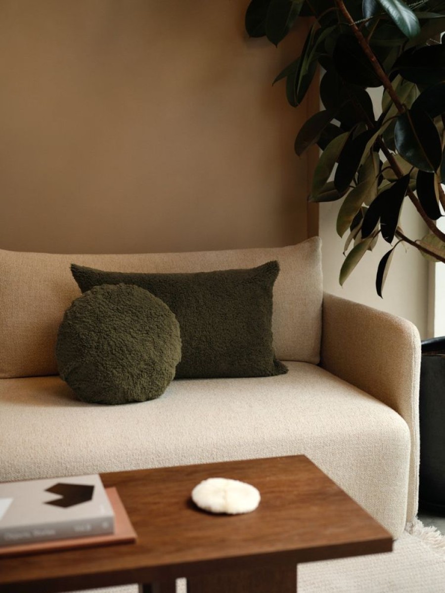 Cushions Hommey | Cushion - Junior Faux Fur Olive Cushion