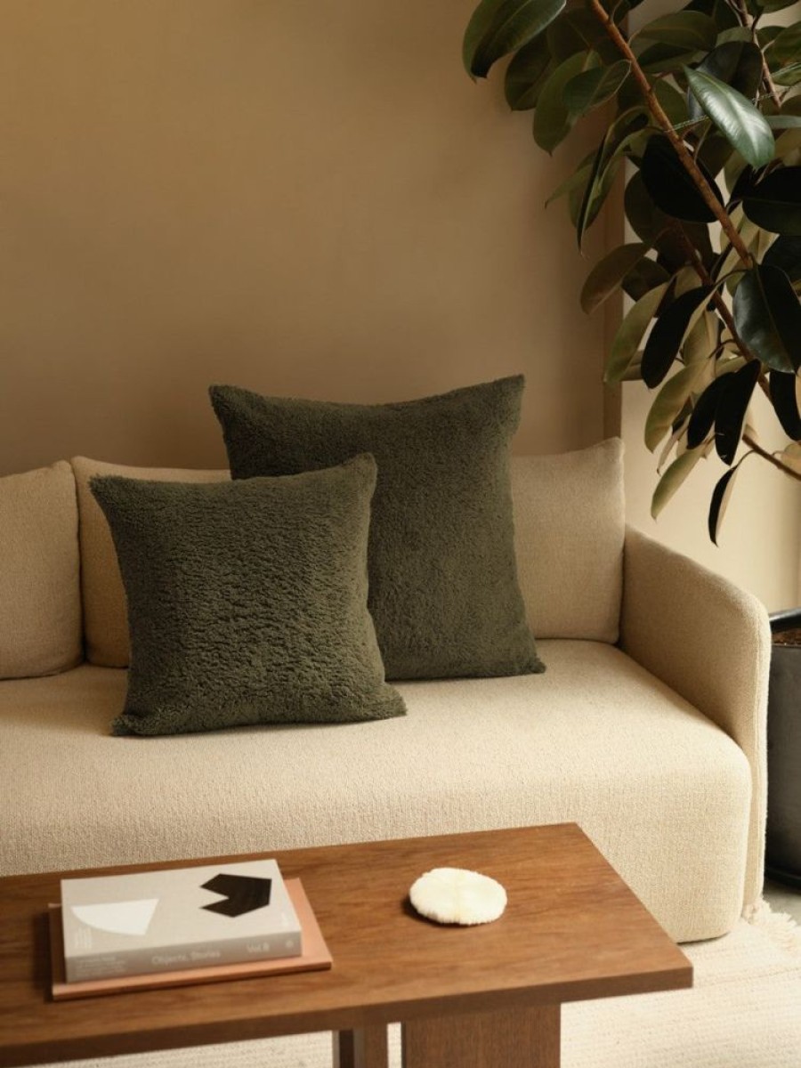 Cushions Hommey | Cushion - Essential Faux Fur Olive Cushion