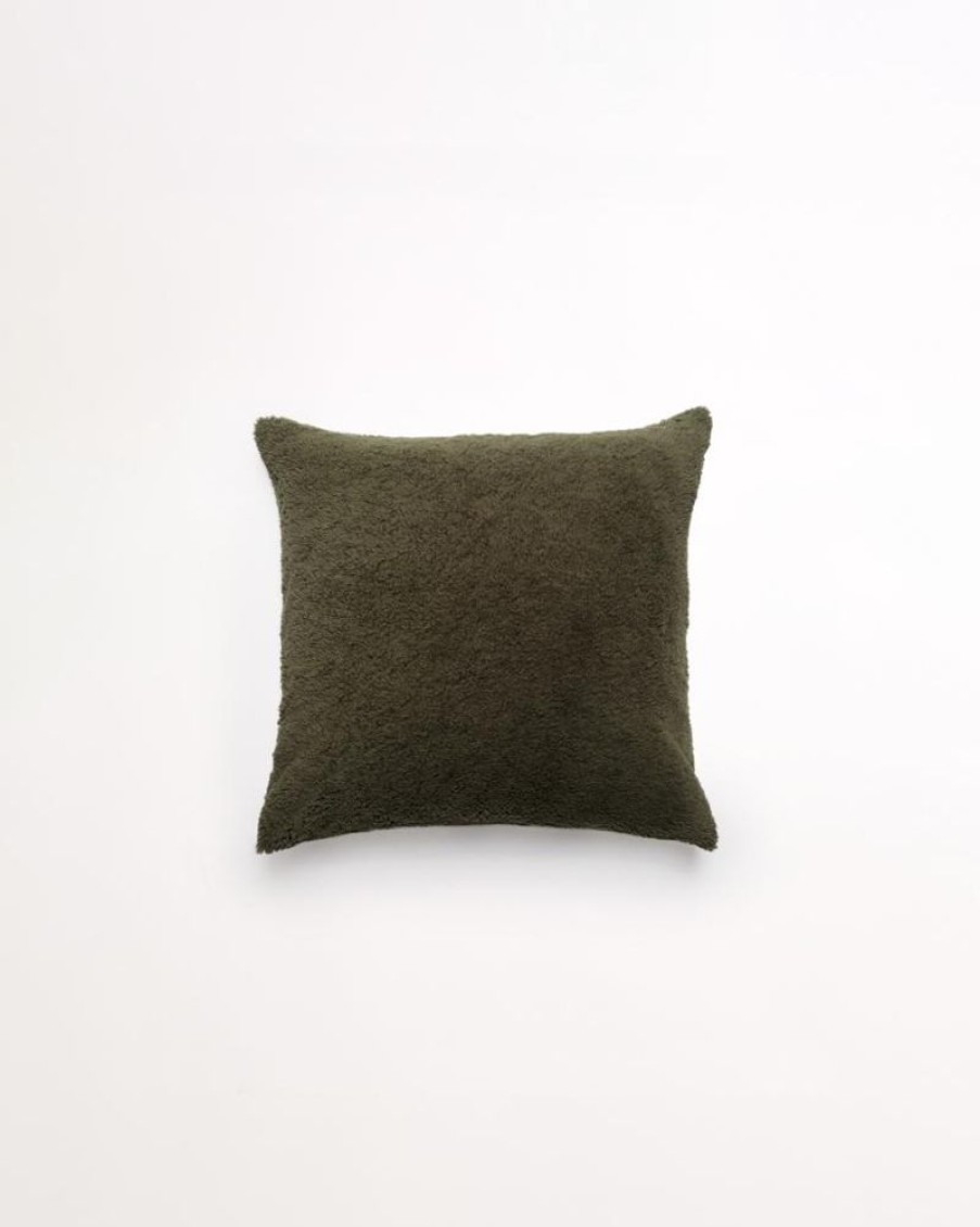 Cushions Hommey | Cushion - Essential Faux Fur Olive Cushion