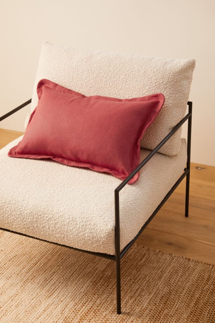 Cushions Hommey | Cushion - Lumbar Linen Cushion Campari