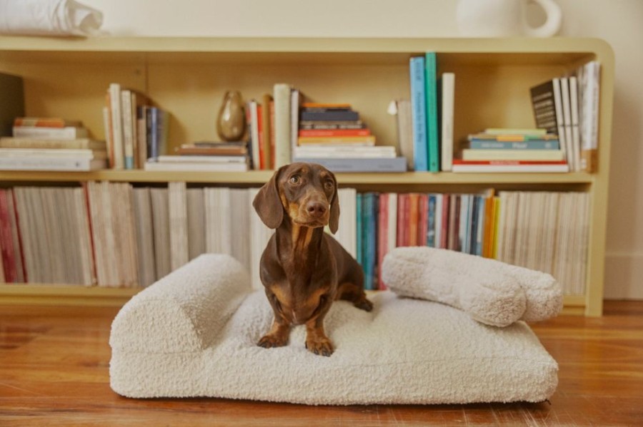 Pet Hommey | Hommey Boucle Dog Bed - White | Durable, Thick, Washable & Orthopaedic Pet Bed Milkshake