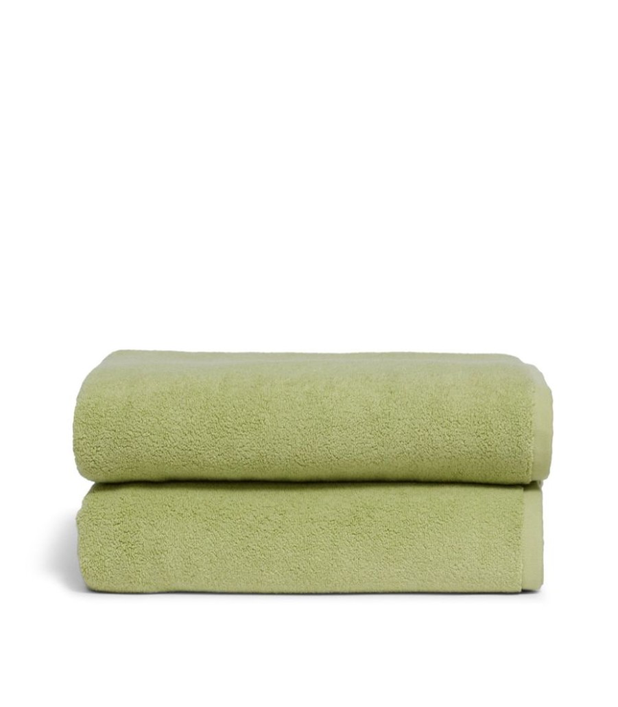 Bathroom Hommey | 2 Pack Bath Towel - Light Green | Super Plush 100% Cotton Bathroom Towel 70Cm X 140Cm Wasabi