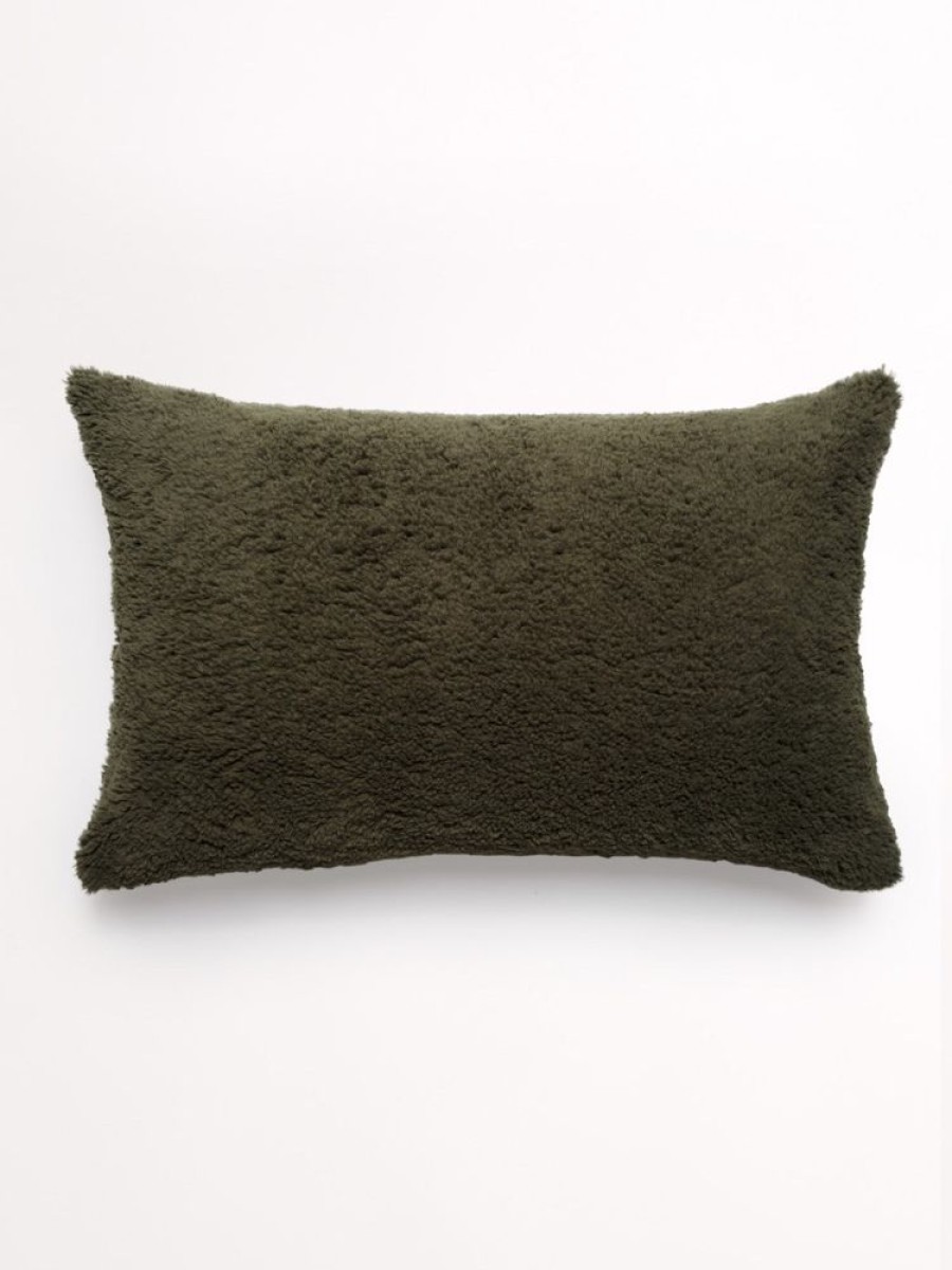 Cushions Hommey | Cushion - Lumbar Faux Fur Olive Cushion