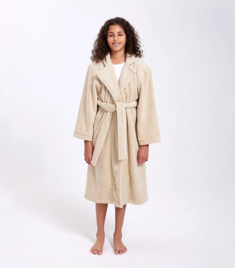 Robes Hommey | Kids Robes - Cream | Cream Cotton Hommey Kids Dressing Gown | Hommey Coconut