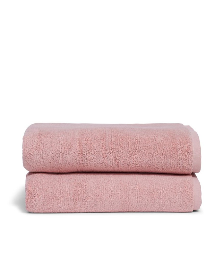 Bathroom Hommey | 2 Pack Bath Towel - Pink | Super Plush 100% Cotton Bathroom Towel 70Cm X 140Cm Blush