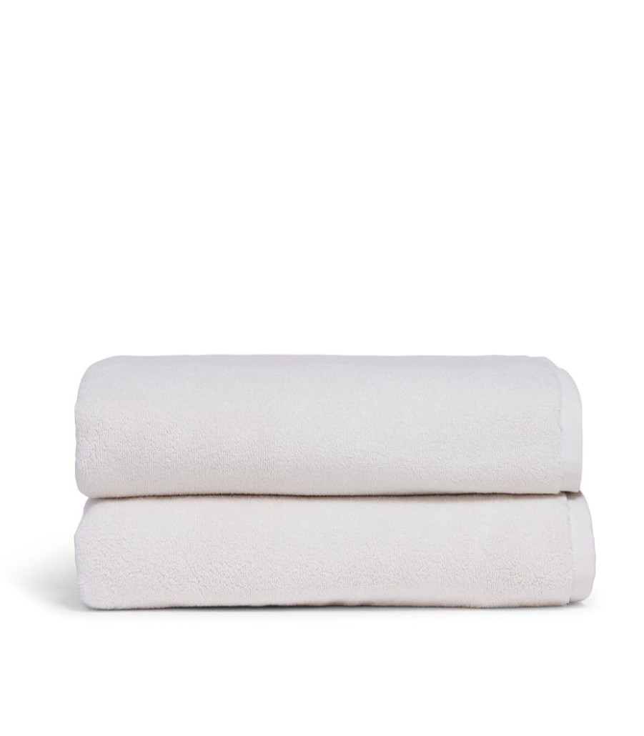 Bathroom Hommey | 2 Pack Bath Towel - White | Super Plush 100% Cotton Bathroom Towel 70Cm X 140Cm Milkshake