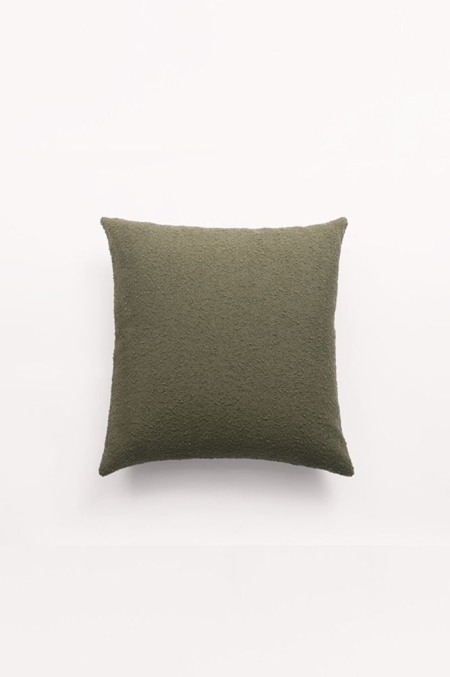 Cushions Hommey | Large Green Boucle Cushion | 63Cm X 63Cm European Pillow For Sofas Olive Cushion