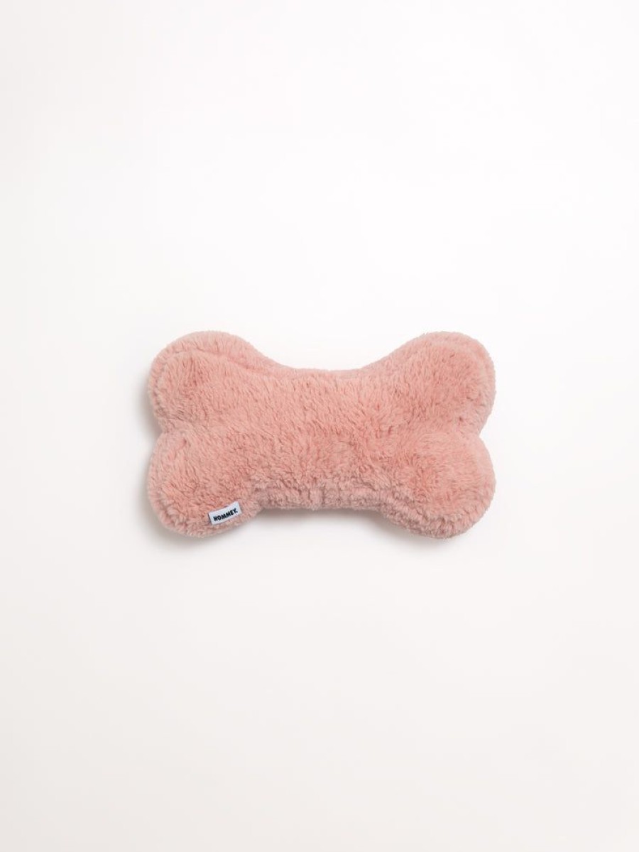 Pet Hommey | Faux Fur Bone Pillow Rose