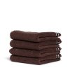 Bathroom Hommey | 2 Pack Face Washer Towel - Chocolate Brown | Super Plush 100% Cotton Bathroom Towel 30Cm X 30Cm Cocoa