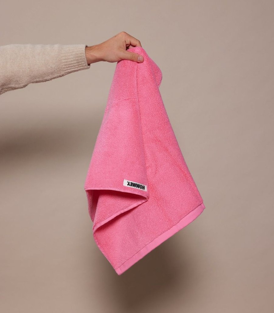 Bathroom Hommey | 2 Pack Hand Towel - Hot Pink | Super Plush 100% Cotton Bathroom Hand Towel 50Cm X 80Cm Bubblegum