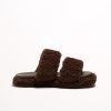 Socks & Slides Hommey | Willow Slide - Chocolate | Adjustable, Platform & Vegan Slippers Coffee