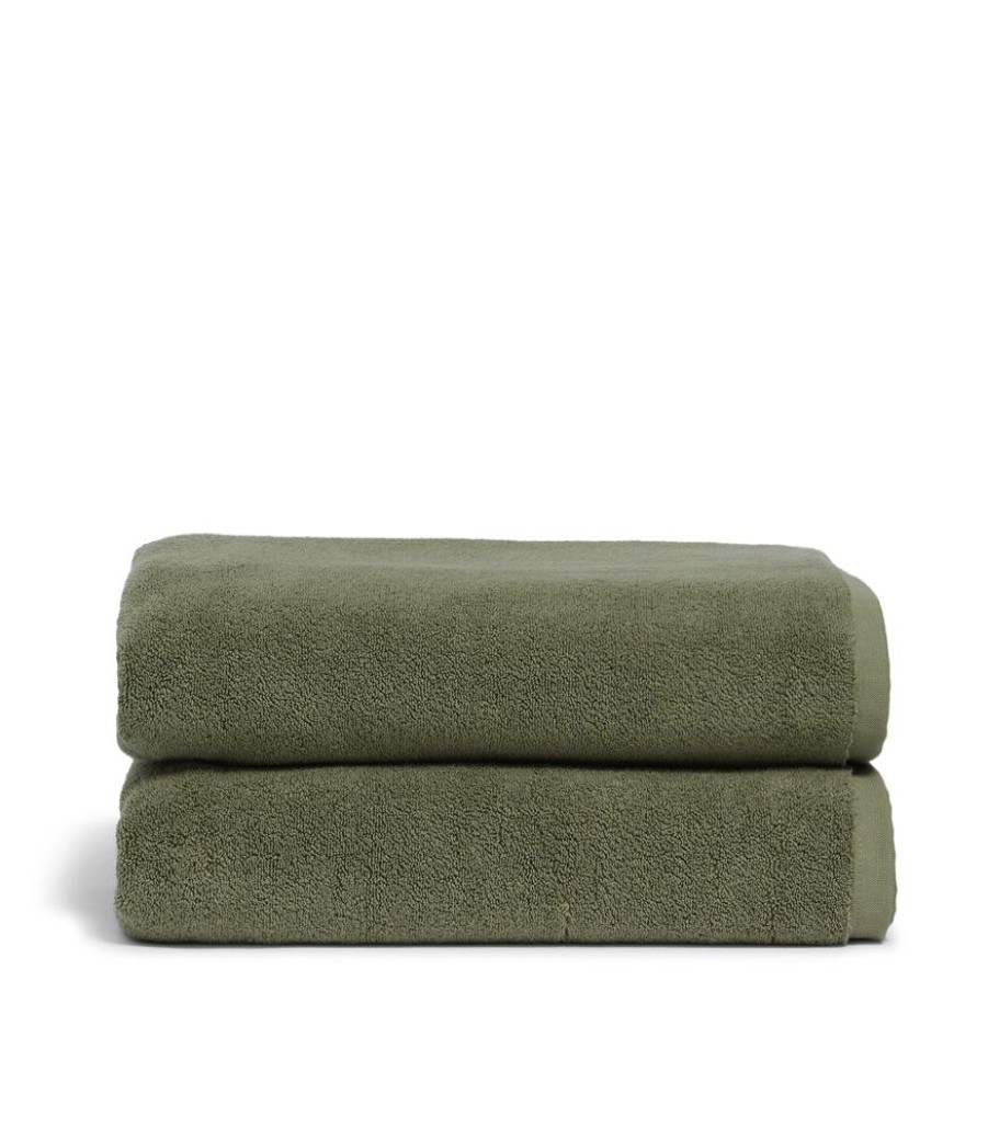 Bathroom Hommey | 2 Pack Bath Towel - Green | Super Plush 100% Cotton Bathroom Towel 70Cm X 140Cm Sage