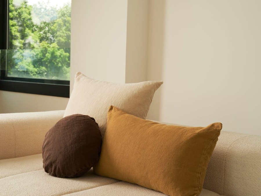 Cushions Hommey | Cushion - Lumbar Linen Ochre (Cover Only)