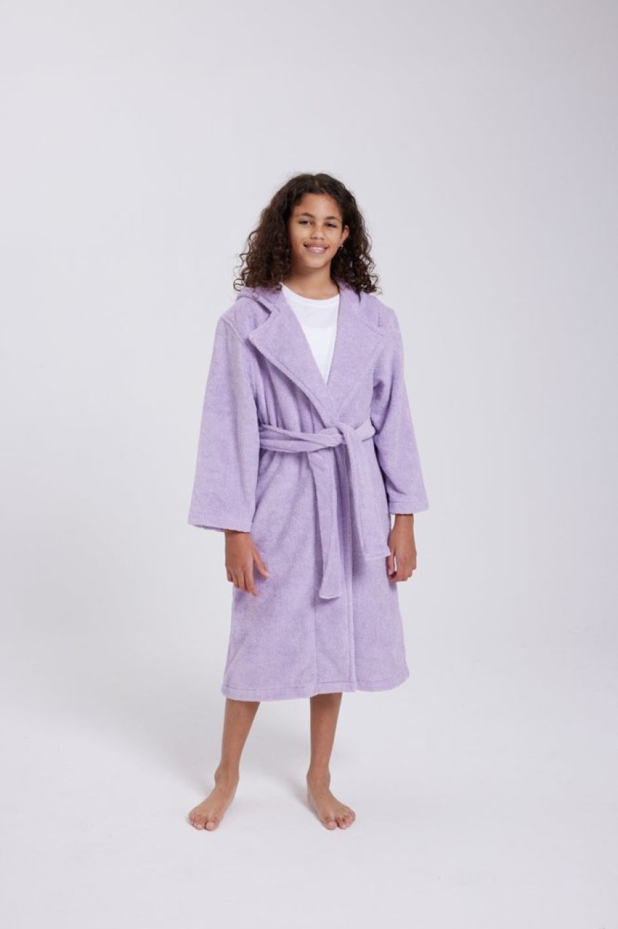 Robes Hommey | Kids Robes - Purple | Purple Cotton Hommey Kids Dressing Gown | Hommey Lavender