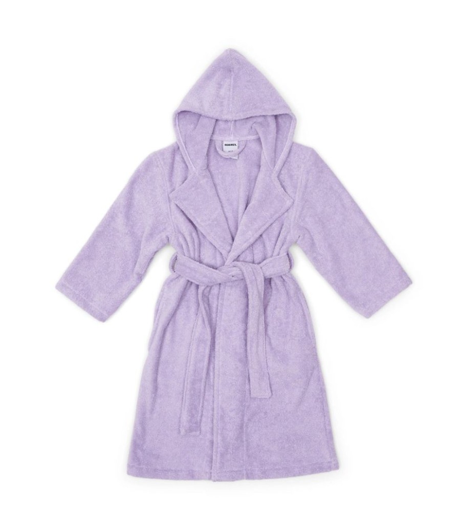 Robes Hommey | Kids Robes - Purple | Purple Cotton Hommey Kids Dressing Gown | Hommey Lavender