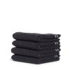 Bathroom Hommey | 2 Pack Face Washer Towel Black | Super Plush 100% Cotton Bathroom Towel 30Cm X 30Cm Charcoal