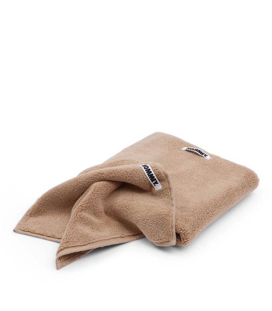 Bathroom Hommey | 2 Pack Face Washer Towel - Light Brown | Super Plush 100% Cotton Bathroom Towel 30Cm X 30Cm Latte