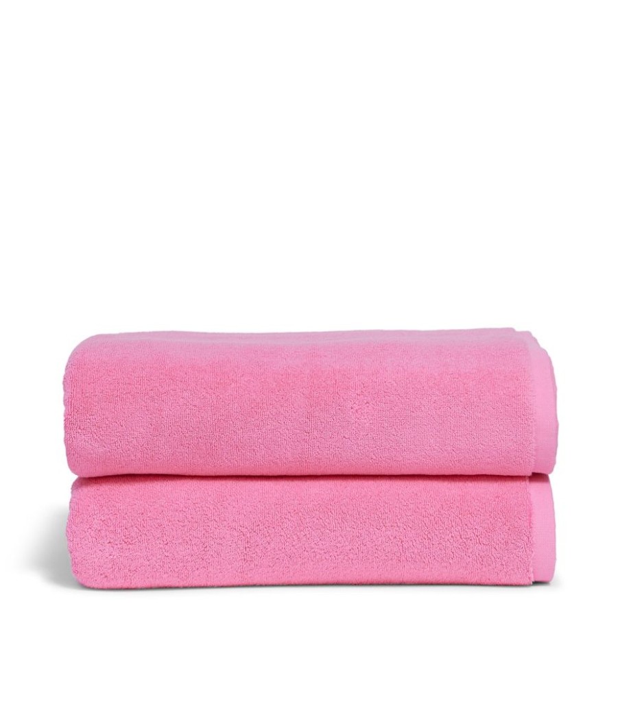 Bathroom Hommey | 2 Pack Bath Towel - Hot Pink | Super Plush 100% Cotton Bathroom Towel 70Cm X 140Cm Bubblegum