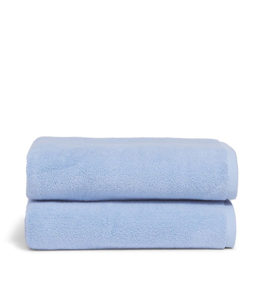 Bathroom Hommey | 2 Pack Bath Towel - Blue | Super Plush 100% Cotton Bathroom Towel 70Cm X 140Cm Sky