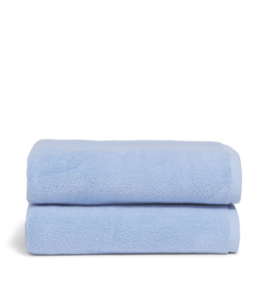 Bathroom Hommey | 2 Pack Bath Towel - Blue | Super Plush 100% Cotton Bathroom Towel 70Cm X 140Cm Sky