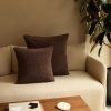 Cushions Hommey | Cushion - Big Faux Fur Coffee Cushion