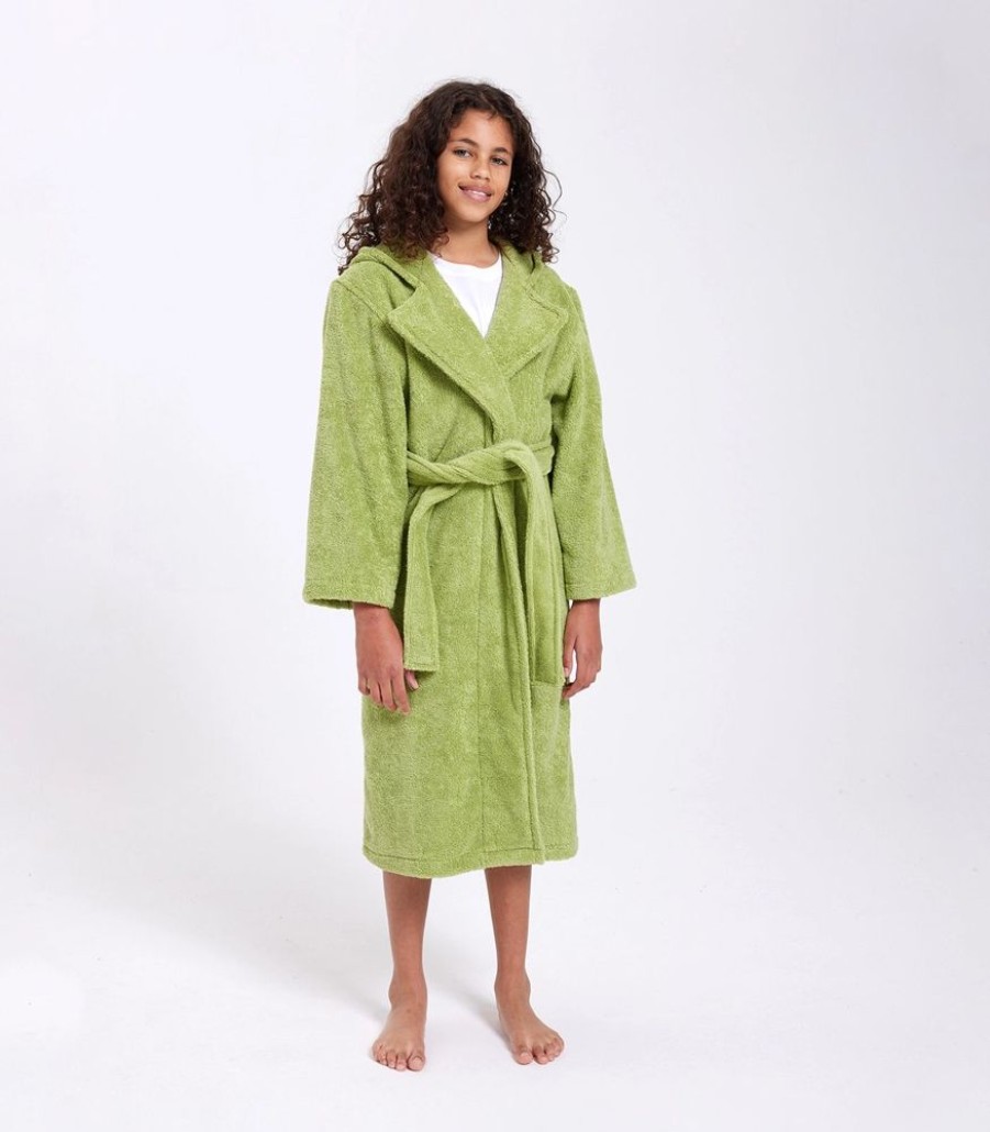 Robes Hommey | Kids Robes - Green | Green Cotton Hommey Kids Robes | Hommey Wasabi