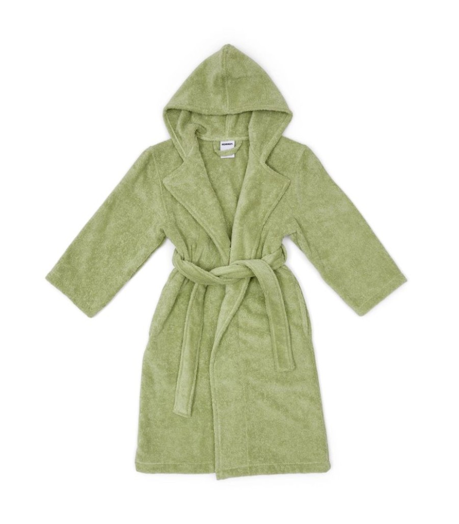 Robes Hommey | Kids Robes - Green | Green Cotton Hommey Kids Robes | Hommey Wasabi