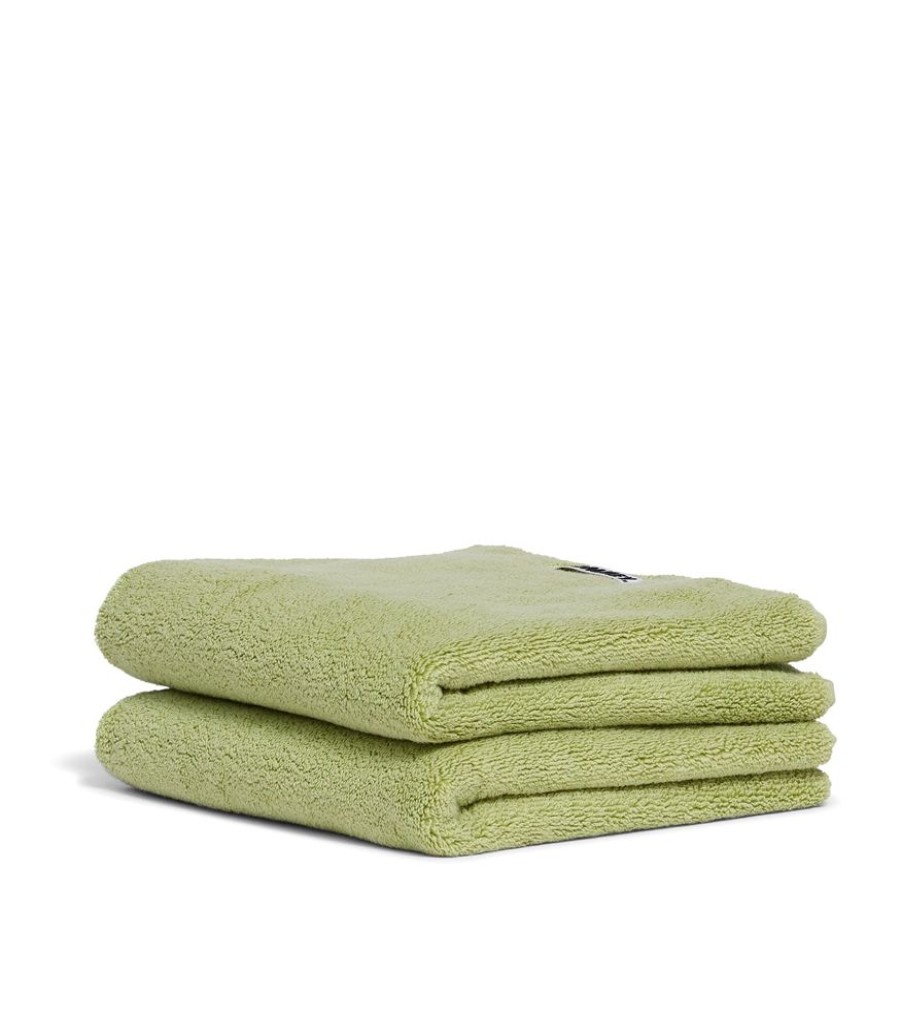 Bathroom Hommey | 2 Pack Hand Towel - Light Green | Super Plush 100% Cotton Bathroom Hand Towel 50Cm X 80Cm Wasabi