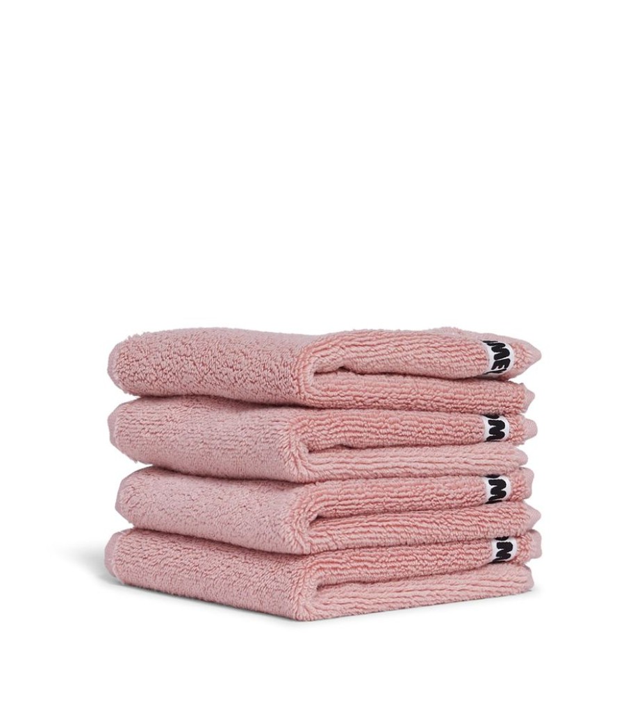 Bathroom Hommey | 2 Pack Face Washer Towel - Pink | Super Plush 100% Cotton Bathroom Towel 30Cm X 30Cm Blush