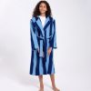 Robes Hommey | Kids Robes - Blue Stripe | Blue Cotton Hommey Kids Dressing Gown | Hommey Blueberry Stripes