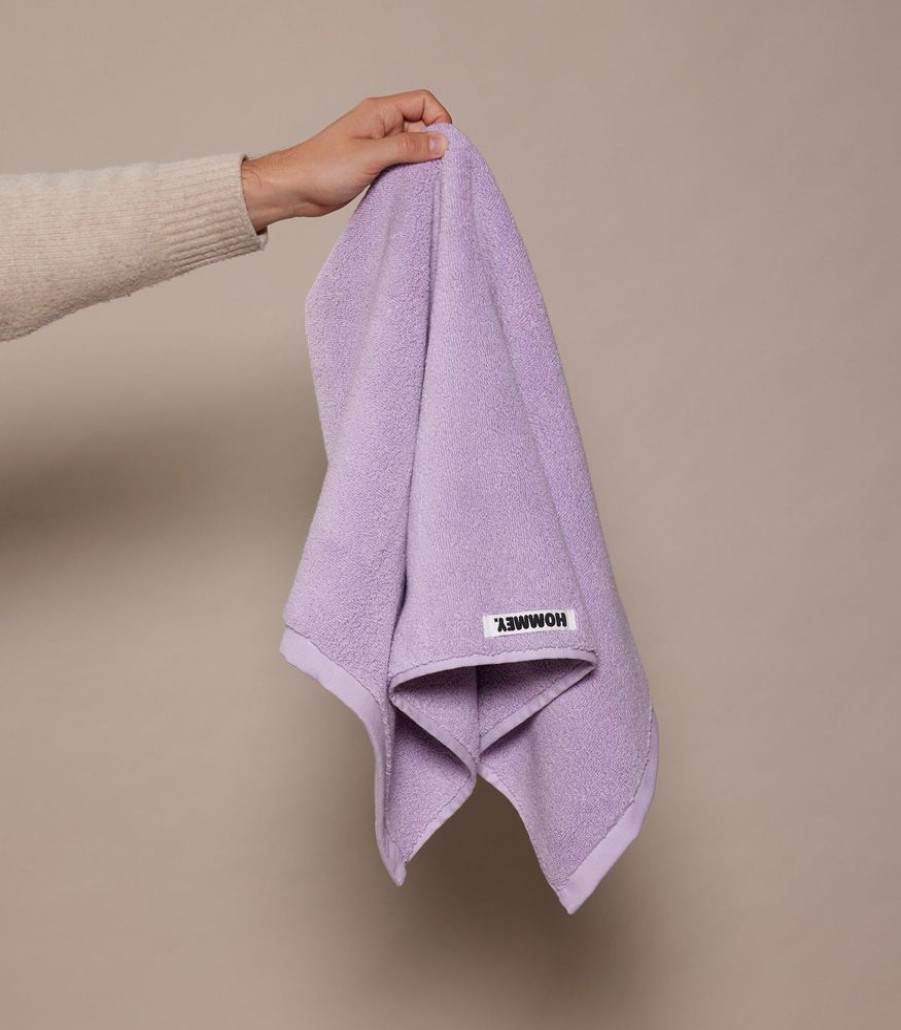 Bathroom Hommey | 2 Pack Hand Towel - Purple | Super Plush 100% Cotton Bathroom Hand Towel 50Cm X 80Cm Lavender