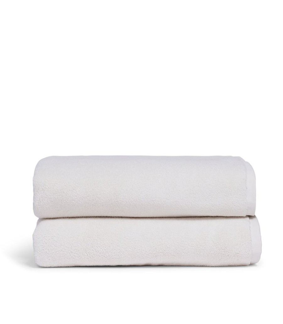 Bathroom Hommey | 2 Pack Bath Sheet Towel - White | Super Plush 100% Cotton Bathroom Towel 90Cm X 170Cm Milkshake