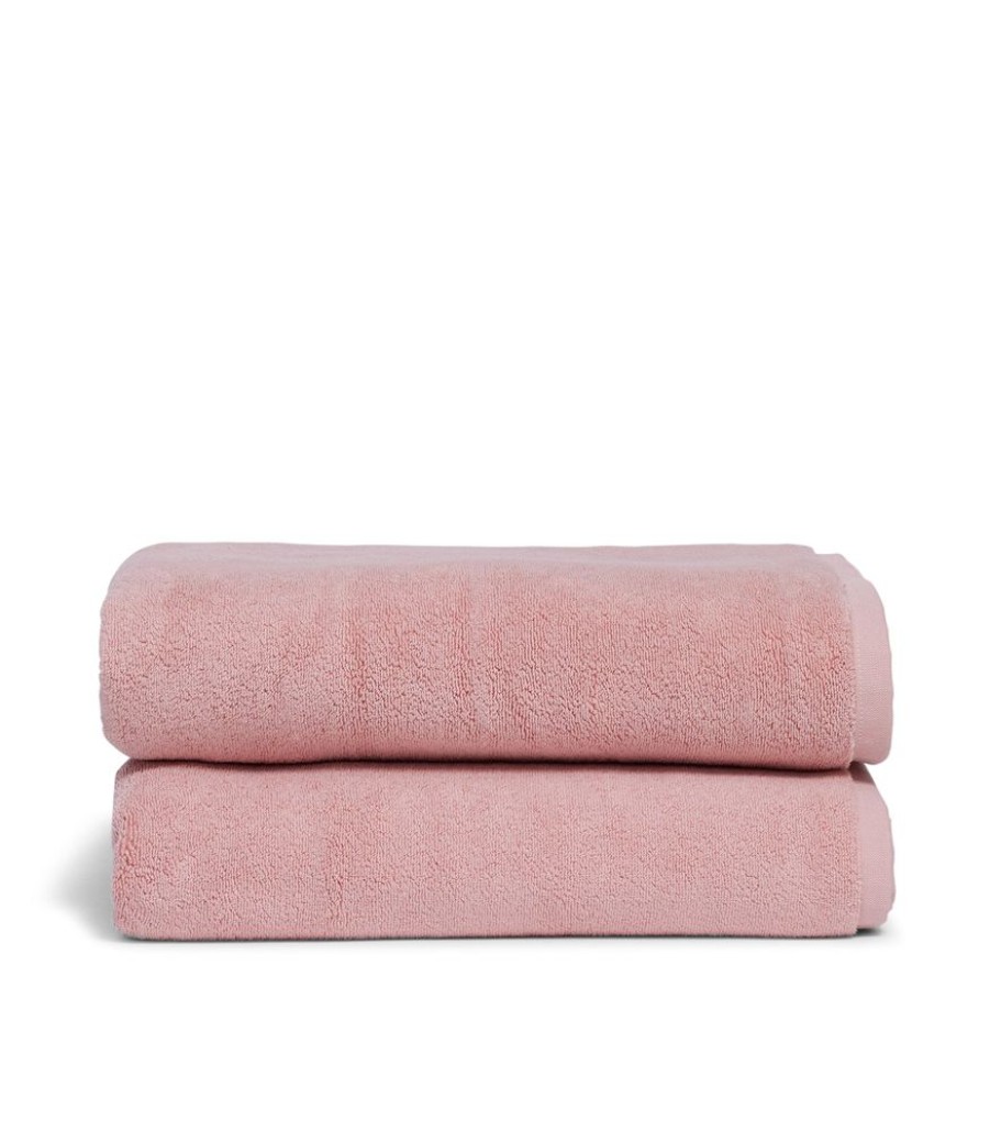 Bathroom Hommey | 2 Pack Bath Sheet Towel - Pink | Super Plush 100% Cotton Bathroom Towel 90Cm X 170Cm Blush