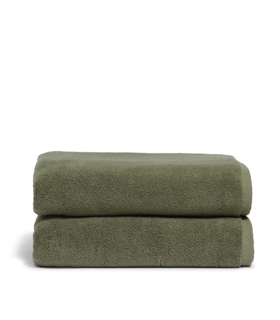 Bathroom Hommey | 2 Pack Bath Towel - Green | Super Plush 100% Cotton Bathroom Towel 70Cm X 140Cm Sage