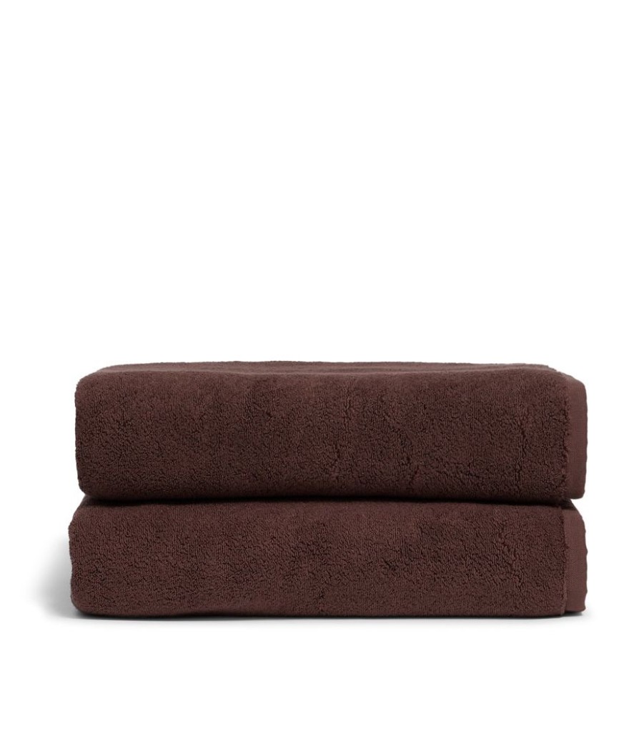 Bathroom Hommey | 2 Pack Bath Sheet Towel - Chocolate Brown Black | Super Plush 100% Cotton Bathroom Towel 90Cm X 170Cm Cocoa